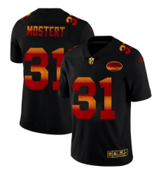 San Francisco 49ers 31 Raheem Mostert Men Black Nike Red Orange Stripe Vapor Limited NFL Jersey San Francisco 49ers 31 Raheem Mostert Men Black Nike Red Orange Stripe Vapor Limited NFL Jersey