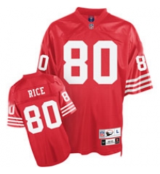 San Francisco 49ers 80 J.Rice red Throwback Jersey San Francisco 49ers 80 J.Rice red Throwback Jersey