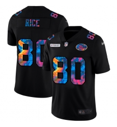 San Francisco 49ers 80 Jerry Rice Men Nike Multi Color Black 2020 NFL Crucial Catch Vapor Untouchable Limited Jersey San Francisco 49ers 80 Jerry Rice Men Nike Multi Color Black 2020 NFL Crucial Catch Vapor Untouchable Limited Jersey