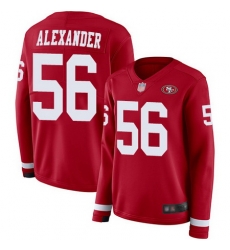 49ers 56 Kwon Alexander Red Team Color Womens Stitched Football Limited Therma Long Sleeve Jersey 49ers 56 Kwon Alexander Red Team Color Womens Stitched Football Limited Therma Long Sleeve Jersey