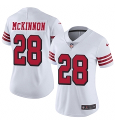 Nike 49ers #28 Jerick McKinnon White Rush Womens Stitched NFL Vapor Untouchable Limited Jersey Nike 49ers #28 Jerick McKinnon White Rush Womens Stitched NFL Vapor Untouchable Limited Jersey