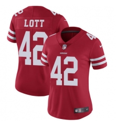 Nike 49ers #42 Ronnie Lott Red Team Color Womens Stitched NFL Vapor Untouchable Limited Jersey Nike 49ers #42 Ronnie Lott Red Team Color Womens Stitched NFL Vapor Untouchable Limited Jersey