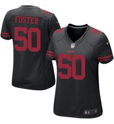 Nike 49ers #50 Reuben Foster Black Alternate Womens Stitched NFL Elite Jersey Nike 49ers #50 Reuben Foster Black Alternate Womens Stitched NFL Elite Jersey