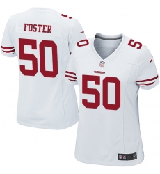 Nike 49ers #50 Reuben Foster White Womens Stitched NFL Elite Jersey Nike 49ers #50 Reuben Foster White Womens Stitched NFL Elite Jersey