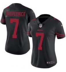 Nike 49ers #7 Colin Kaepernick Black Womens Stitched NFL Limited Rush Jersey Nike 49ers #7 Colin Kaepernick Black Womens Stitched NFL Limited Rush Jersey