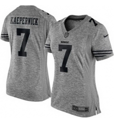Nike 49ers #7 Colin Kaepernick Gray Womens Stitched NFL Limited Gridiron Gray Jersey Nike 49ers #7 Colin Kaepernick Gray Womens Stitched NFL Limited Gridiron Gray Jersey