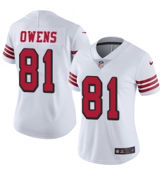Nike 49ers #81 Terrell Owens White Rush Womens Stitched NFL Vapor Untouchable Limited Jersey Nike 49ers #81 Terrell Owens White Rush Womens Stitched NFL Vapor Untouchable Limited Jersey