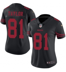Nike 49ers #81 Trent Taylor Black Womens Stitched NFL Limited Rush Jersey Nike 49ers #81 Trent Taylor Black Womens Stitched NFL Limited Rush Jersey