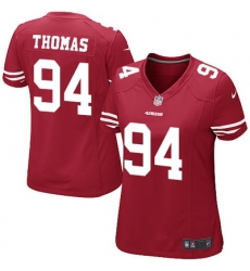 Nike 49ers #94 Solomon Thomas Red Team Color Womens Stitched NFL Elite Jersey Nike 49ers #94 Solomon Thomas Red Team Color Womens Stitched NFL Elite Jersey