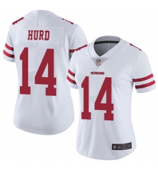 Women 49ers 14 Jalen Hurd White Stitched Football Vapor Untouchable Limited Jersey Women 49ers 14 Jalen Hurd White Stitched Football Vapor Untouchable Limited Jersey
