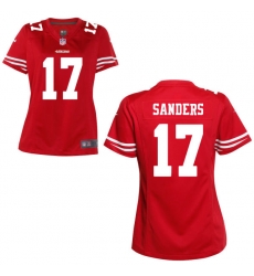 Women 49ers 17 Emmanuel Sanders Red Game Stitched NFL Jersey Women 49ers 17 Emmanuel Sanders Red Game Stitched NFL Jersey