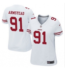 Women NEW 49ers #91 Arik Armstead White Stitched NFL Elite Jersey Women NEW 49ers #91 Arik Armstead White Stitched NFL Elite Jersey