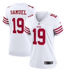 Women San Francisco 49ers 19 Deebo Samuel 2022 New White Vapor Untouchable Limited Stitched Jersey Women San Francisco 49ers 19 Deebo Samuel 2022 New White Vapor Untouchable Limited Stitched Jersey
