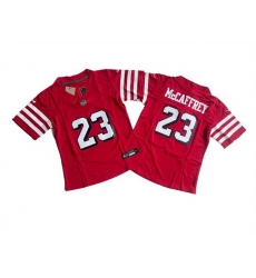 Women San Francisco 49ers 23 Christian McCaffrey Red F U S E Alternate Stitched Jersey Women San Francisco 49ers 23 Christian McCaffrey Red F U S E Alternate Stitched Jersey