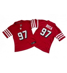 Women San Francisco 49ers 97 Nick Bosa New Red 2023 F U S E Stitched Football Jersey Women San Francisco 49ers 97 Nick Bosa New Red 2023 F U S E Stitched Football Jersey