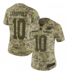 Womens Nike San Francisco 49ers 10 Jimmy Garoppolo Limited Camo 2018 Salute to Service NFL Jersey Womens Nike San Francisco 49ers 10 Jimmy Garoppolo Limited Camo 2018 Salute to Service NFL Jersey
