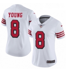 Womens Nike San Francisco 49ers 8 Steve Young Limited White Rush Vapor Untouchable NFL Jersey Womens Nike San Francisco 49ers 8 Steve Young Limited White Rush Vapor Untouchable NFL Jersey