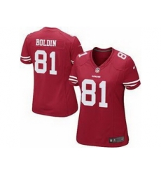 Womens Nike San Francisco 49ers 81 Anquan Boldin Limited Red Jersey Womens Nike San Francisco 49ers 81 Anquan Boldin Limited Red Jersey