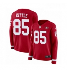 Womens Nike San Francisco 49ers 85 George Kittle Limited Red Therma Long Sleeve NFL Jersey Womens Nike San Francisco 49ers 85 George Kittle Limited Red Therma Long Sleeve NFL Jersey