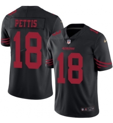 Nike 49ers #18 Dante Pettis Black Youth Stitched NFL Limited Rush Jersey Nike 49ers #18 Dante Pettis Black Youth Stitched NFL Limited Rush Jersey
