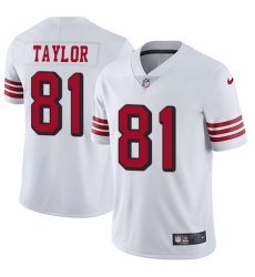 Nike 49ers #81 Trent Taylor White Rush Youth Stitched NFL Vapor Untouchable Limited Jersey Nike 49ers #81 Trent Taylor White Rush Youth Stitched NFL Vapor Untouchable Limited Jersey