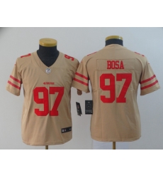 Youth Nike 49ers 97 Nick Bosa Cream Youth Inverted Legend Limited Jersey Youth Nike 49ers 97 Nick Bosa Cream Youth Inverted Legend Limited Jersey