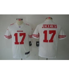 Youth Nike San Francisco 49ers #17 Jenkins White Limited Jerseys Youth Nike San Francisco 49ers #17 Jenkins White Limited Jerseys