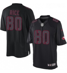 Youth Nike San Francisco 49ers 80 Jerry Rice Limited Black Impact NFL Jersey Youth Nike San Francisco 49ers 80 Jerry Rice Limited Black Impact NFL Jersey