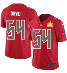Men Nike Tampa Bay Buccaneers 54 Lavonte David Red Men Super Bowl LV Champions Patch Stitched NFL Limited Rush Jersey Men Nike Tampa Bay Buccaneers 54 Lavonte David Red Men Super Bowl LV Champions Patch Stitched NFL Limited Rush Jersey