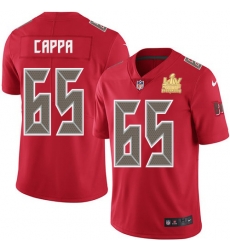 Men Nike Tampa Bay Buccaneers 65 Alex Cappa Red Men Super Bowl LV Champions Patch Stitched NFL Limited Rush Jersey Men Nike Tampa Bay Buccaneers 65 Alex Cappa Red Men Super Bowl LV Champions Patch Stitched NFL Limited Rush Jersey