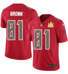 Men Nike Tampa Bay Buccaneers 81 Antonio Brown Red Men Super Bowl LV Champions Patch Stitched NFL Limited Rush Jersey Men Nike Tampa Bay Buccaneers 81 Antonio Brown Red Men Super Bowl LV Champions Patch Stitched NFL Limited Rush Jersey