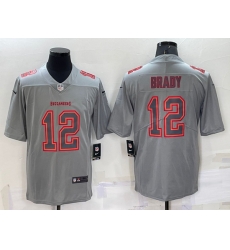 Men Tampa Bay Buccaneers 12 Tom Brady Grey Atmosphere Fashion Stitched Jersey Men Tampa Bay Buccaneers 12 Tom Brady Grey Atmosphere Fashion Stitched Jersey