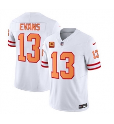 Men Tampa Bay Buccaneers 13 Mike Evans 2023 F U S E White With 4 Star C Patch Throwback Limited Stitched Jersey Men Tampa Bay Buccaneers 13 Mike Evans 2023 F U S E White With 4 Star C Patch Throwback Limited Stitched Jersey