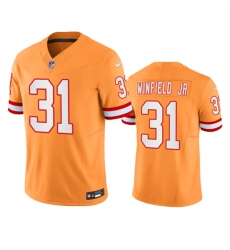 Men Tampa Bay Buccaneers 31 Antoine Winfield Jr Orange Throwback Limited Stitched Jersey Men Tampa Bay Buccaneers 31 Antoine Winfield Jr Orange Throwback Limited Stitched Jersey