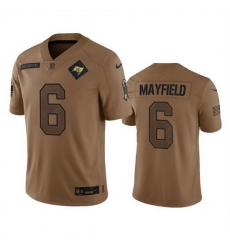 Men Tampa Bay Buccaneers 6 Baker Mayfield 2023 Brown Salute To Service Limited Stitched Jersey Men Tampa Bay Buccaneers 6 Baker Mayfield 2023 Brown Salute To Service Limited Stitched Jersey