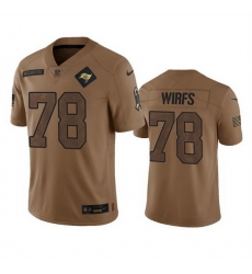 Men Tampa Bay Buccaneers 78 Tristan Wirfs 2023 Brown Salute To Service Limited Stitched Jersey Men Tampa Bay Buccaneers 78 Tristan Wirfs 2023 Brown Salute To Service Limited Stitched Jersey