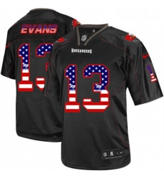 Mens Nike Tampa Bay Buccaneers 13 Mike Evans Elite Black USA Flag Fashion NFL Jersey Mens Nike Tampa Bay Buccaneers 13 Mike Evans Elite Black USA Flag Fashion NFL Jersey