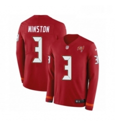 Mens Nike Tampa Bay Buccaneers 3 Jameis Winston Limited Red Therma Long Sleeve NFL Jersey Mens Nike Tampa Bay Buccaneers 3 Jameis Winston Limited Red Therma Long Sleeve NFL Jersey
