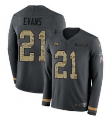 Nike Buccaneers 21 Justin Evans Anthracite Salute to Service Men Stitched NFL Limited Therma Long Sleeve Jersey Nike Buccaneers 21 Justin Evans Anthracite Salute to Service Men Stitched NFL Limited Therma Long Sleeve Jersey