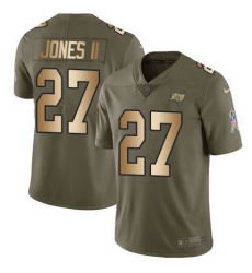 Nike Buccaneers #27 Ronald Jones II Olive Gold Mens Stitched NFL Limited 2017 Salute To Service Jersey Nike Buccaneers #27 Ronald Jones II Olive Gold Mens Stitched NFL Limited 2017 Salute To Service Jersey