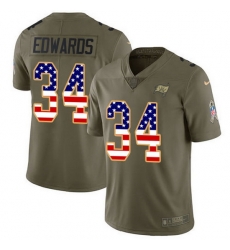 Nike Buccaneers 34 Mike Edwards Olive USA Flag Men Stitched NFL Limited 2017 Salute To Service Jersey Nike Buccaneers 34 Mike Edwards Olive USA Flag Men Stitched NFL Limited 2017 Salute To Service Jersey