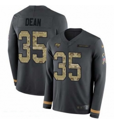 Nike Buccaneers 35 Jamel Dean Anthracite Salute to Service Men Stitched NFL Limited Therma Long Sleeve Jersey Nike Buccaneers 35 Jamel Dean Anthracite Salute to Service Men Stitched NFL Limited Therma Long Sleeve Jersey