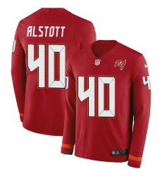 Nike Buccaneers 40 Mike Alstott Red Team Color Men s Stitched NFL Limited Therma Long Sleeve Jersey Nike Buccaneers 40 Mike Alstott Red Team Color Men s Stitched NFL Limited Therma Long Sleeve Jersey