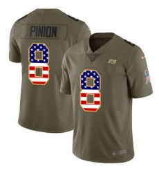 Nike Buccaneers 8 Bradley Pinion Olive USA Flag Men Stitched NFL Limited 2017 Salute To Service Jersey Nike Buccaneers 8 Bradley Pinion Olive USA Flag Men Stitched NFL Limited 2017 Salute To Service Jersey