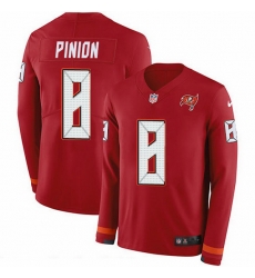 Nike Buccaneers 8 Bradley Pinion Red Team Color Men Stitched NFL Limited Therma Long Sleeve Jersey Nike Buccaneers 8 Bradley Pinion Red Team Color Men Stitched NFL Limited Therma Long Sleeve Jersey