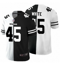 Tampa Bay Buccaneers 45 Devin White Men Black V White Peace Split Nike Vapor Untouchable Limited NFL Jersey Tampa Bay Buccaneers 45 Devin White Men Black V White Peace Split Nike Vapor Untouchable Limited NFL Jersey