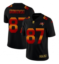 Tampa Bay Buccaneers 87 Rob Gronkowski Men Black Nike Red Orange Stripe Vapor Limited NFL Jersey Tampa Bay Buccaneers 87 Rob Gronkowski Men Black Nike Red Orange Stripe Vapor Limited NFL Jersey