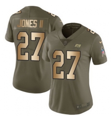 Nike Buccaneers #27 Ronald Jones II Olive Gold Womens Stitched NFL Limited 2017 Salute to Service Jersey Nike Buccaneers #27 Ronald Jones II Olive Gold Womens Stitched NFL Limited 2017 Salute to Service Jersey