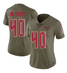 Womens Nike Buccaneers #40 Mike Alstott Olive Stitched NFL Limited 2017 Salute to Service Jersey Womens Nike Buccaneers #40 Mike Alstott Olive Stitched NFL Limited 2017 Salute to Service Jersey