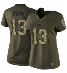 Womens Nike Tampa Bay Buccaneers 13 Mike Evans Elite Green Salute to Service NFL Jersey Womens Nike Tampa Bay Buccaneers 13 Mike Evans Elite Green Salute to Service NFL Jersey
